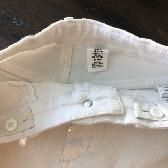 Brand new white skinny jeans with stretch girls size 8/9 - Picture 3 of 4